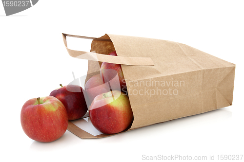 Image of Apples in a Brown Paper Bag
