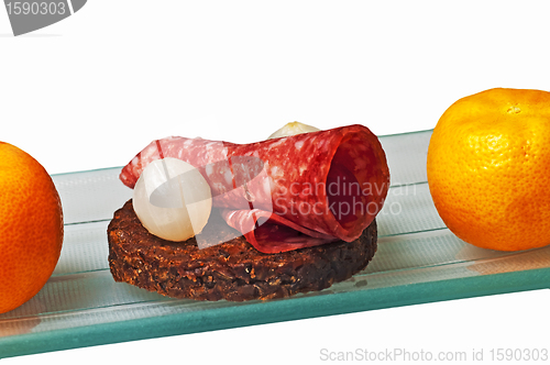 Image of Pumpernickel with salami
