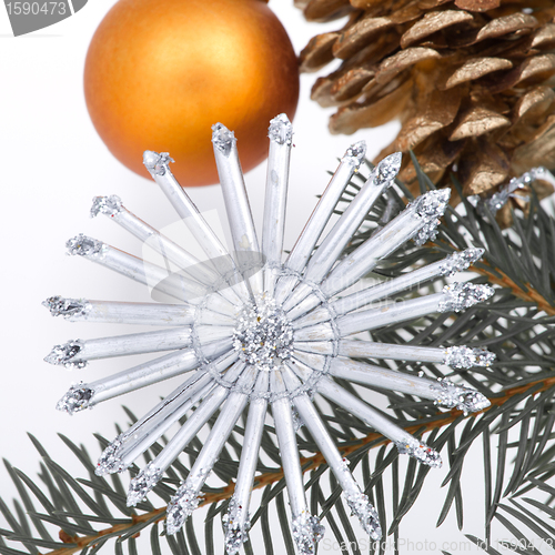 Image of Christmas tree decorated