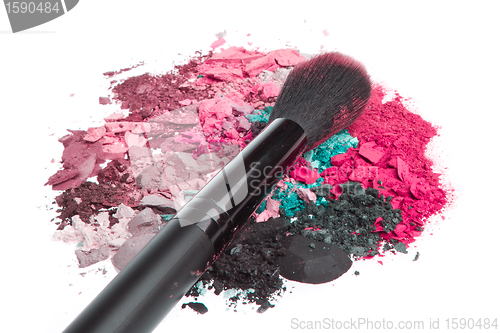 Image of set of multicolor crushed eyeshadows