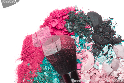 Image of set of multicolor crushed eyeshadows