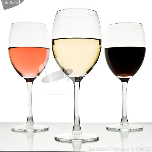 Image of three wine glasses