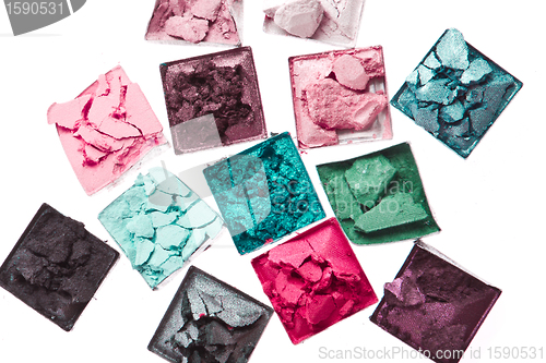 Image of multicolored crushed eyeshadows