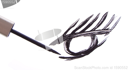 Image of black mascara stroke