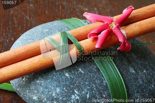 Image of Chopsticks and Flower