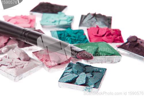 Image of multicolored crushed eyeshadows