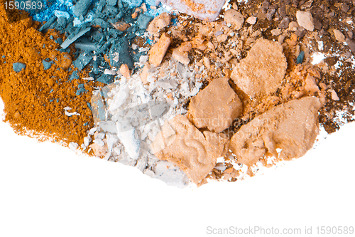 Image of set of multicolor crushed eyeshadows