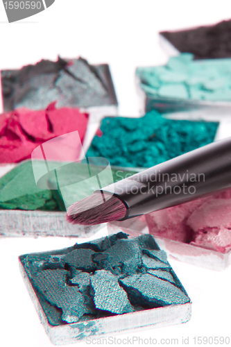 Image of multicolored crushed eyeshadows