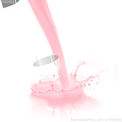 Image of strawberry milk splash