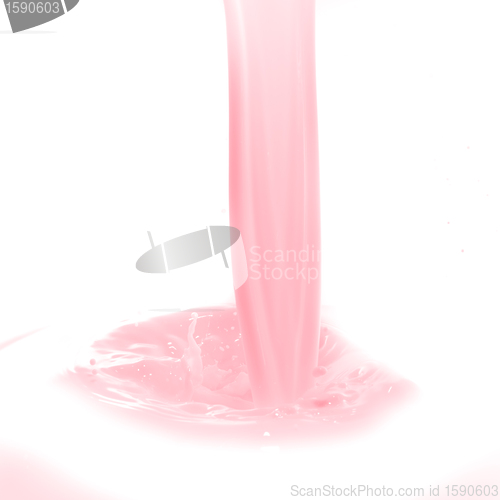 Image of strawberry milk splash