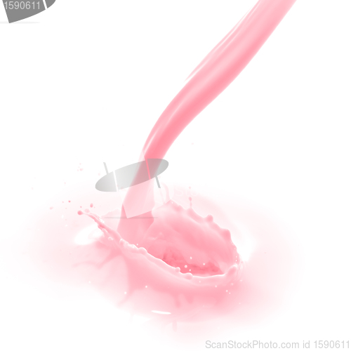 Image of strawberry milk splash