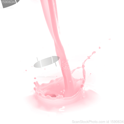 Image of strawberry milk splash