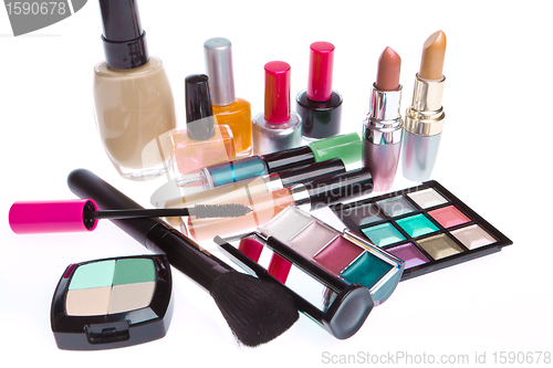 Image of set of cosmetic products