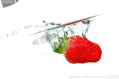 Image of strawberry in the water