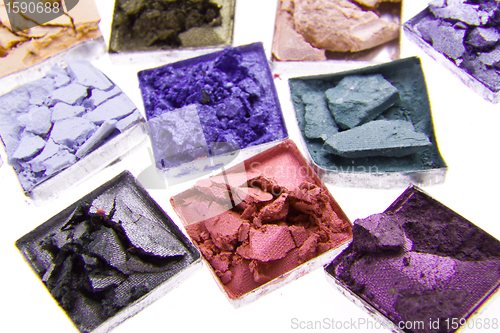 Image of multicolored crushed eyeshadows