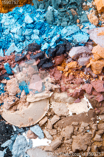 Image of set of multicolor crushed eyeshadows