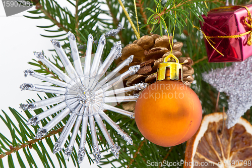 Image of Christmas tree decorated