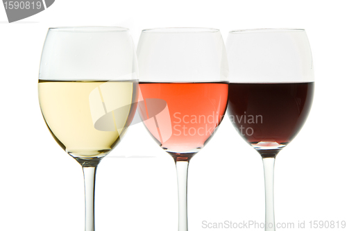 Image of three wine glasses