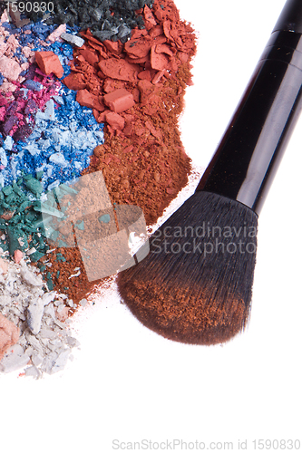 Image of set of multicolor crushed eyeshadows