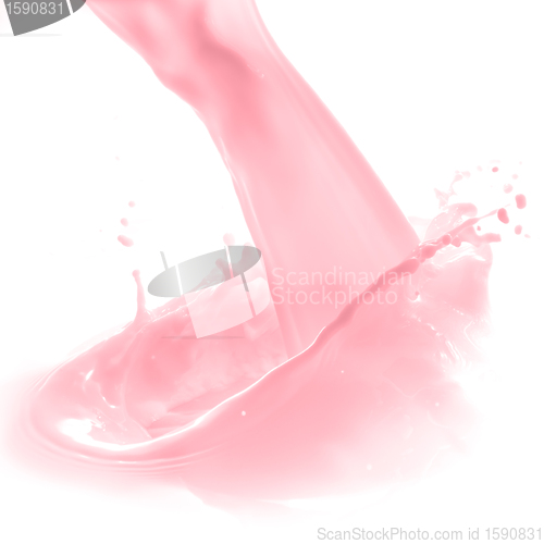 Image of strawberry milk splash