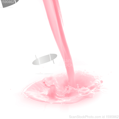 Image of strawberry milk splash