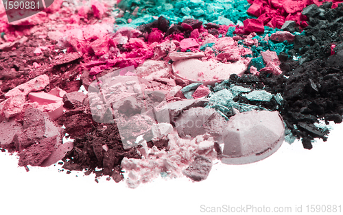 Image of set of multicolor crushed eyeshadows