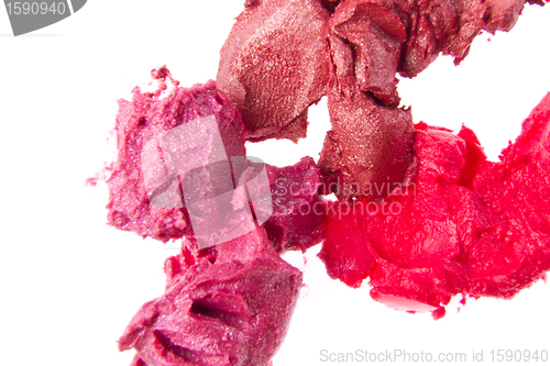 Image of smudged lipsticks