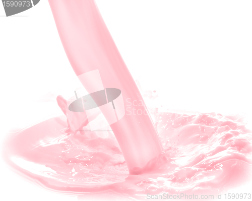 Image of strawberry milk splash