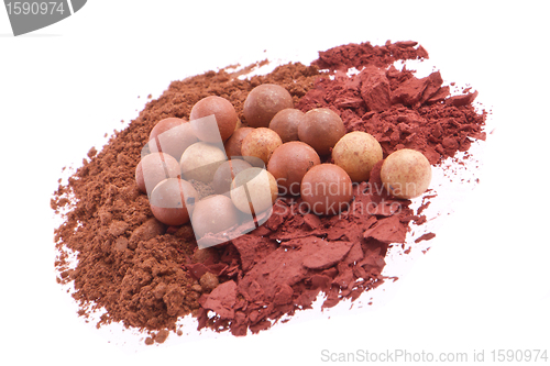 Image of bronzing pearls with eyeshadows