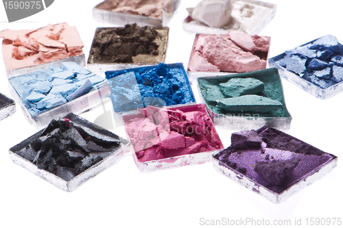Image of multicolored crushed eyeshadows