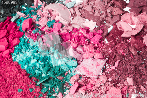Image of set of multicolor crushed eyeshadows