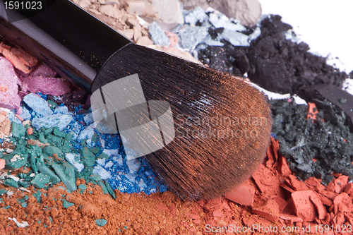 Image of set of multicolor crushed eyeshadows