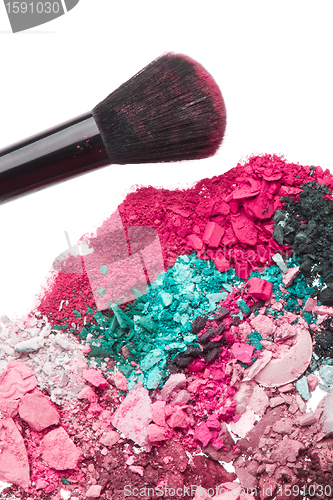 Image of set of multicolor crushed eyeshadows