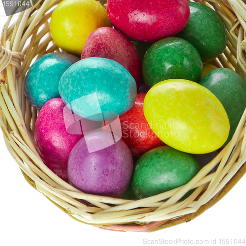 Image of easter eggs in basket