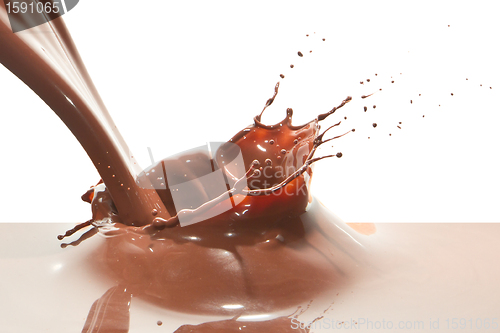 Image of pouring chocolate