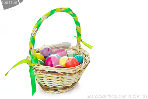 Image of easter eggs in basket