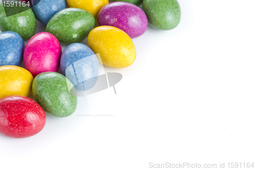 Image of easter eggs isolated