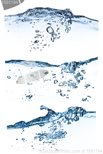 Image of water splashing set