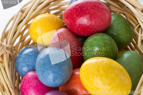 Image of easter eggs in basket