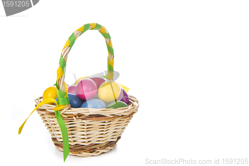 Image of easter eggs in basket