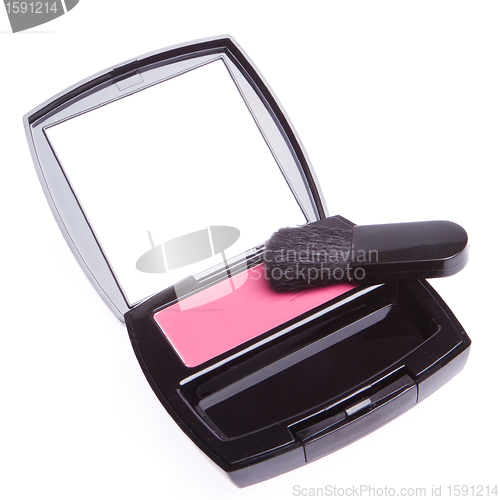 Image of compact blush with brush