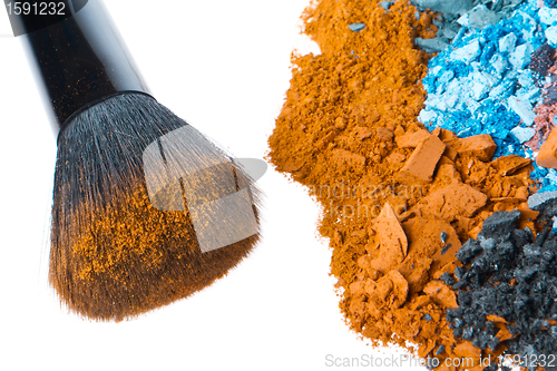 Image of set of multicolor crushed eyeshadows