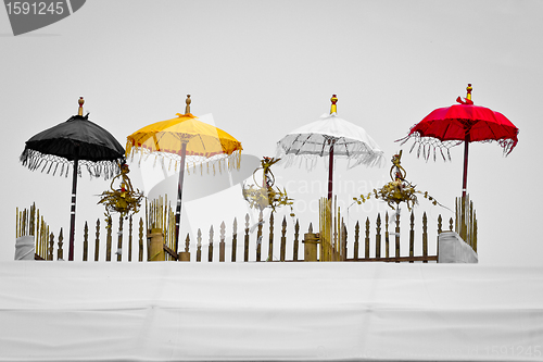 Image of symbolic hindu umbrella