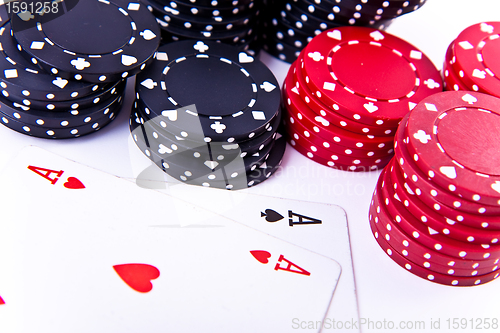 Image of playing cards and poker chips