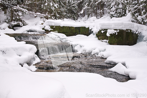 Image of frozen stream