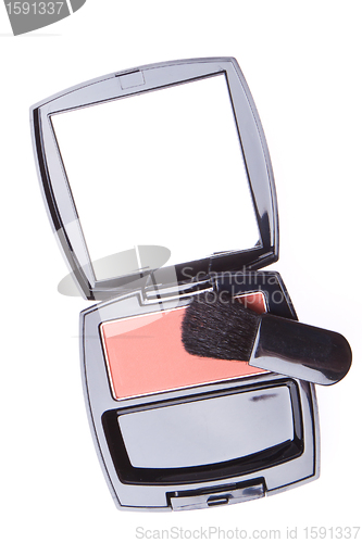 Image of compact blush with brush