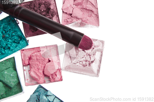 Image of multicolored crushed eyeshadows
