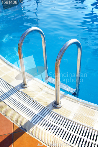 Image of Ladder in pool