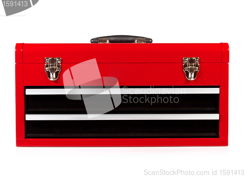 Image of red metal toolbox