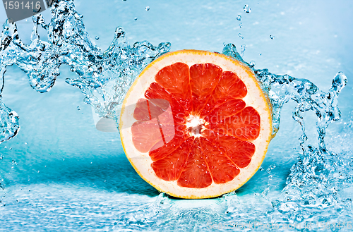 Image of grapefruit and water